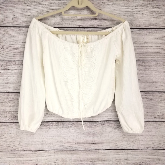 J.O.A. Tops - NEW JOA Off Shoulder Top blouse Lace up front